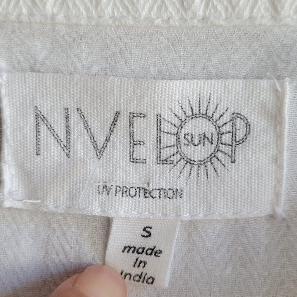 Embroidered Women’s NVELOP Embellished Cover Up- Small Indian Tunic White 3/4" - Picture 4 of 12